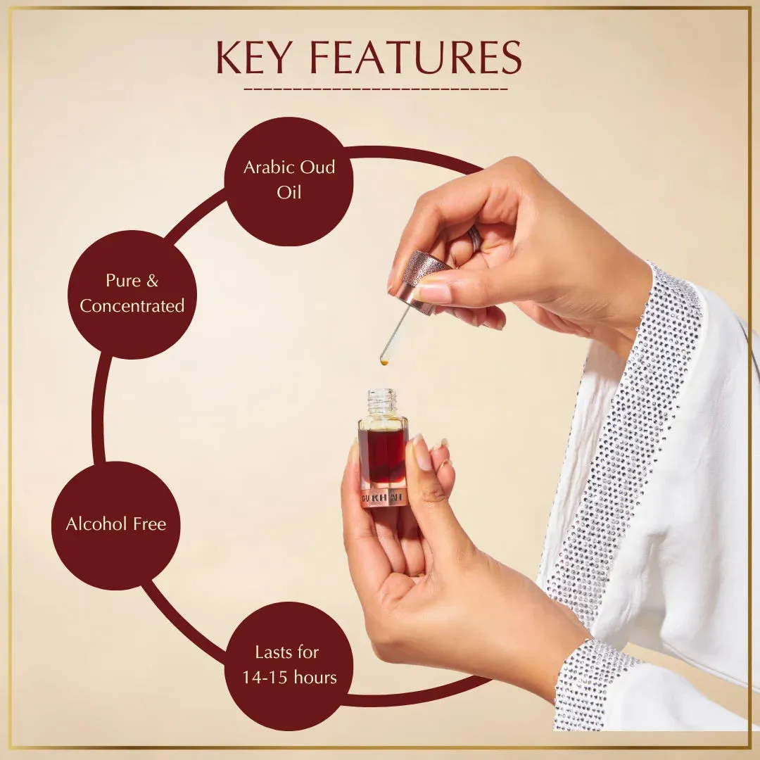 Dehan Al Oud Attar Of Authentic Arabic Perfume For Unisex 0.3 Ounce / 8 ml Oil Perfume