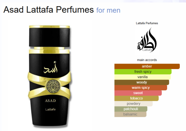 Asad For Men 3.4 Ounce / 100 ml Eau De Parfume Spray