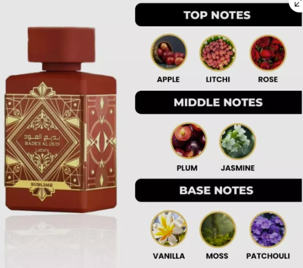 Bade'E Al Oud Sublime Red By Lattafa Red For Unisex 3.4 Ounce/ 100 ml Eau De Parfume Spray
