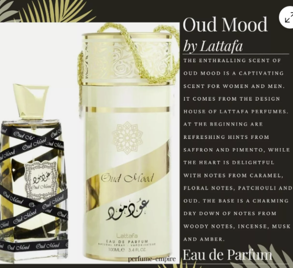 Oud Mood By Lattafa For Unisex 3.4 Ounce/ 100 ml Eau De Parfume Spray