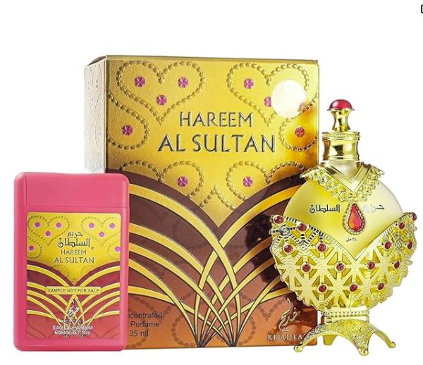 Gift Hareem Al Sultan Gold Authentic By Khadlaj For Women 1 Ounce/ 0.7ml Oil Perfume