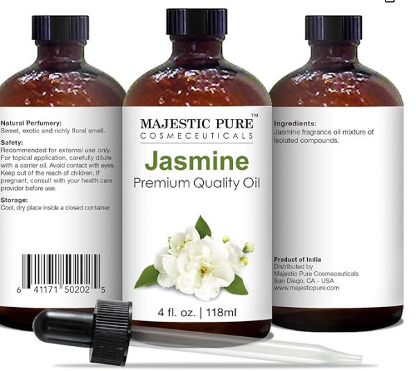 Jasmine Essential Oil - 100% Pure And Natural Undiluted - For Unisex - 4 Ounce/ 118 ml - Oil Perfume