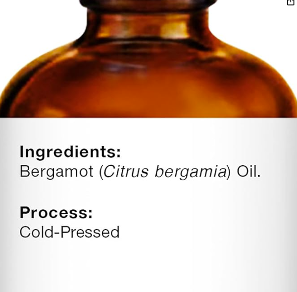 Bergamot Usda Organic Essential Oil 100% Pure And Natural Undiluted For Unisex 1 Ounce/ 30 ml Oil Perfume