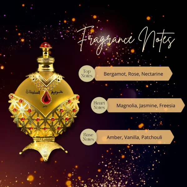 Hareem Al Sultan Gold Authentic By Khadlaj For Women 1.2 Ounce/ 35 ml Oil Perfume