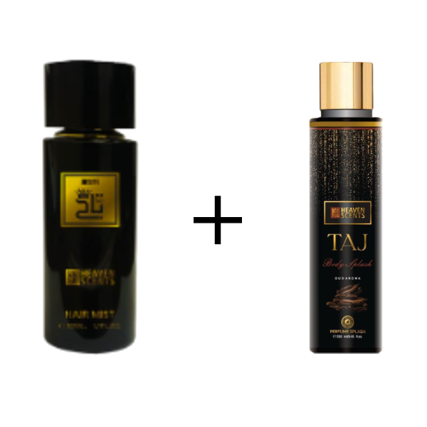 Taj Black Hair & Taj Perfume Oud – Men’s & Unisex Perfume Duo